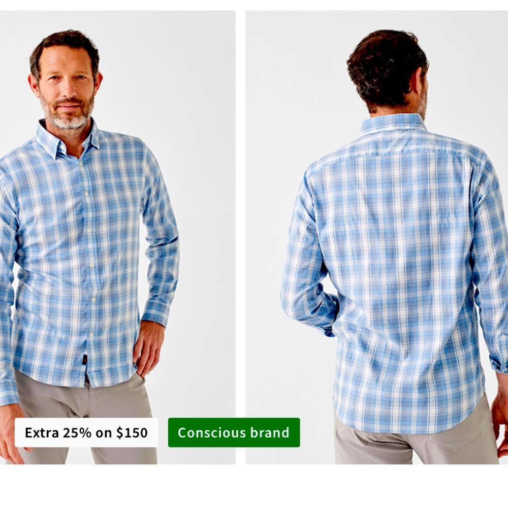 NWT Faherty Men’s The Movement Shirt